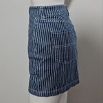 Dickies Blue & White Railroad Stripe Denim Mini Skirt Size 11/30 Photo 2