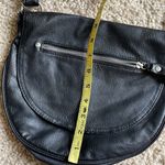 Lulu beautiful vegan leather tassel saddle crossbody bag Black Photo 10