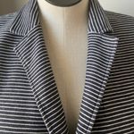 Tommy Hilfiger  NVI blazer striped navy blue white long sleeve suit jacket nwt XL Photo 3