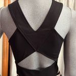 Banana Republic Fit & Flare Cocktail Dress Black/White Stripes Cut Out Back Edgy Photo 6