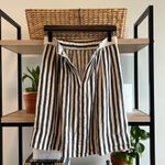 Loft  100% Linen Knee Length Stripe A-line Skirt w/Pockets, 2 Photo 4