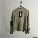 Croft & Barrow  Beige Cardigan with Snowman and Heart Details Photo 1