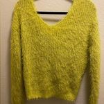 Miroh Lime Green Eyelash Twist Back Sweater. Size L Photo 0