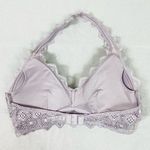 Felina Light Lavender Lace Lightly Padded Halter Bralette Purple Photo 1