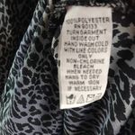 Bob Mackie  L Blue Leopard Blouse Top Photo 5