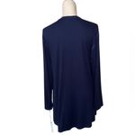 Robin Piccone NWT Amy Long Sleeve Cover-Up Tunic Medium, NAVY Medium Photo 3