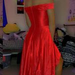 Windsor Stunning Red Off-Shoulder Gown Photo 0