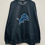 NFL Detroit lions gray Sweater with Blue sequin glitter Lions Logo 2XL Photo 0