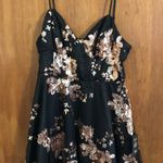 Lulus NWT Glittering Personality Black Sequin Skater Bustier Mini Dress Photo 4