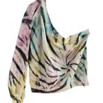 Vintage Havana TIE DYE COLD SHOULDER CROPPED SWEATER MEDIUM Photo 0