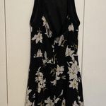 Coco + Carmen  Women’s  Small Beautiful Black Alter Back Lily Printed Flare Dress Photo 1