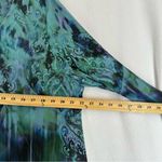 One World  Tie Dye Style V Neck 3/4 Sleeve Blouse Womens Large Blue Photo 5