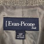 Evan Picone Evan-Picone Suit Petite Women’s Knit Gray Faux Pearl Silver Design Button Blazer Photo 7