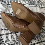 Bamboo  Tan Croc-Pattern Ankle Booties Photo 2