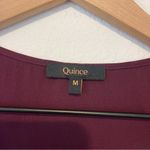 Quince  Silk Tank Womens Medium Burgundy Red Sleeveless V-neck Shell Office Work Photo 1