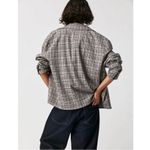 Free People NEW  Cali Plaid Blazer Dust Combo Photo 4