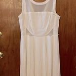 XOXO White Mesh Skater Pleated Dress by  Photo 0