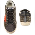 Golden Goose Superstar Sneaker in Black Gold Glitter & Fluo Star | SZ 36 Photo 1