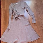 Siren Lily  Taupe Long Sleeve Dress Photo 7