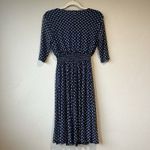 Women's Dress Polka Dot Navy coquette rockabilly preppy classic modest hepburn 6 Blue Photo 6