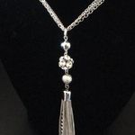 Guess  Triple Chain Pave Crystals & Tassels Neckla Photo 0