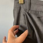 ZARA  charcoal gray mid rise stretch 5 pocket trousers cuffed leg pants Small Photo 6