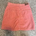 Hollister Pink Corduroy Button-Front A-Line Mini Skirt Ultra High Rise W28 Photo 6