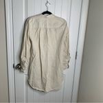 J.Crew ‎ linen beach cream oversized shirt XS minimalist vacation Photo 6