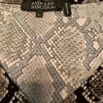 Badgley Mischka  Top L Large Blake Gray Snake Print Shirt Stretch Photo 4