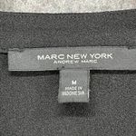 Marc New York Blouse Womens M Black Gold Logo Career Business Minimalist Chic Size M Photo 12