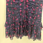 Tanya Taylor  Falling Floral Carti silk ruffle boho mini Dress Size 8 Photo 7