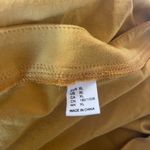 woman’s crop top with cold shoulder short sleeve shirt Sz XL Gold Photo 4