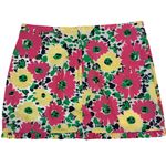 Lilly Pulitzer  100% Cotton Multicolor Floral A-Line Mini Skirt with Back Zipper Photo 2
