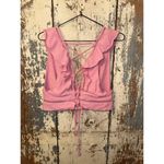 Free People Lillian Lace-Up Tank, Mauve Pink, size Large Photo 2