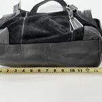 BCBGMAXAZRIA  Black Leather Top Handle Satchel Purse Bag Photo 3