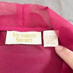 Victoria's Secret  Vintage Gold Label Maroon Satin Chiffon Kimono Robe OS Romantic Photo 3