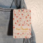 Free People NWT Distressed Light Denim Skirt Photo 8