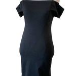Mason Small Black Dress Off the Shoulder Mini Dress Exposed Zipper LBD Sexy Photo 0