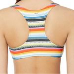 Rip Curl Women's Beach Bazaar Crop Bikini Top Multi-Colored Striped Racerback Photo 4