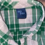 Hot Topic Harry Potter Slytherin plaid flannel button down shirt size small Photo 2