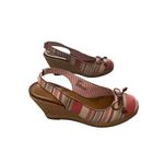 G.H. Bass & Co. Women's Stripe Wedge Slingback Sandals‎ Size 8 Multicolor Photo 1