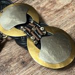 Marjorie Baer vintage braided Belt with metal buckle and beaded fringe detail Black Photo 4