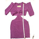 Gab & Kate Orchid Twisted Tie Cut Out Bodycon Mini Dress Sz L Women Photo 9