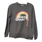 Wildfox Pigment Clean Black “Easy Does It” Oversized Rainbow Sommers Sweatshirt Photo 5