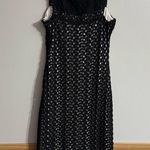Black Halo Crochet Overlay Dress Size 4 Photo 1