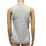 Banana Republic  Cotton Silk Blend Gray Ruffled Sleeveless Cardigan Womens Medium Photo 6