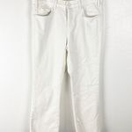 Anthropologie Pilcro And The Letterpress White Script Frayed Hem Jeans, Size 28 Photo 0