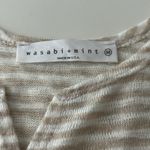 Wasabi + Mint Tan & white striped tank Photo 4