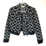 Anthropologie Sachin & Babi Black Mesh Floral
Embroidered Moto Jacket Size XS Photo 4
