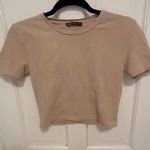 ZARA Light Brown Crop Shirt Photo 0